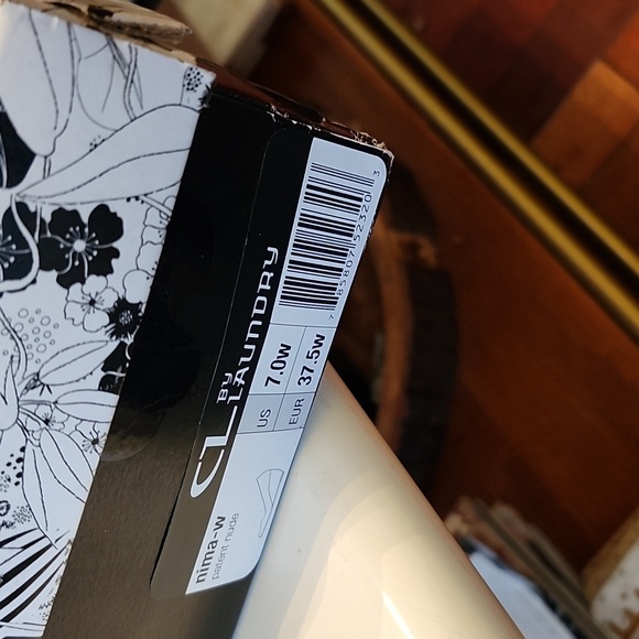 CL By Laundry Nima Nude Patent Wedge New In Box 7W - Picture 8 of 8